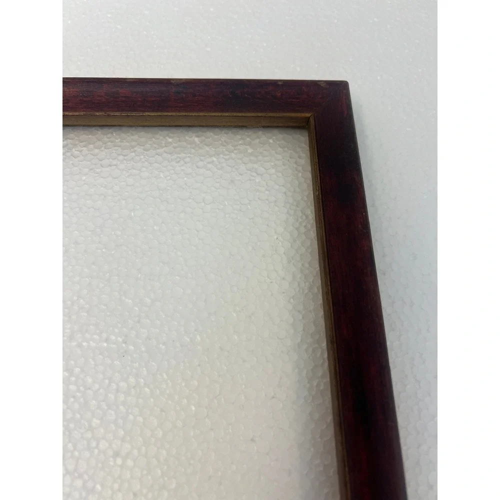 Vintage Carved Cherry Wood Picture Frame Holds 9x12 Art 1980s 1990s Traditional
